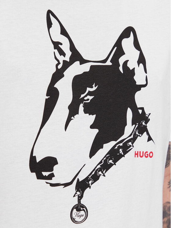 HUGO Hugo T-krekls Dammock 50504916 Balts Regular Fit