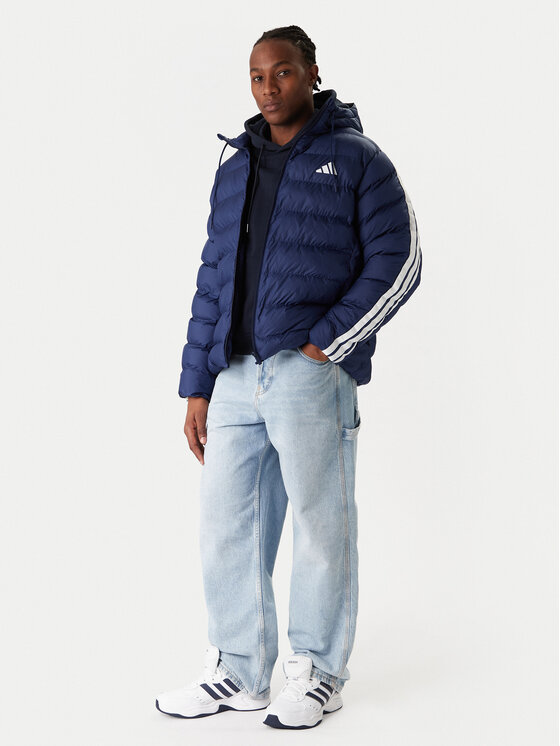 adidas adidas Zimní bunda Essentials Climawarm 3-Stripes JX7771 Tmavomodrá Regular Fit