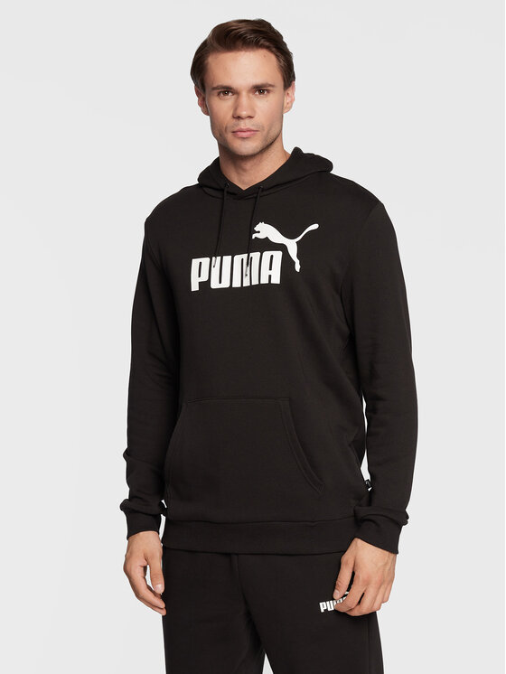 Puma Puma Majica dugih rukava Essentials Big Logo 586688 Crna Regular Fit