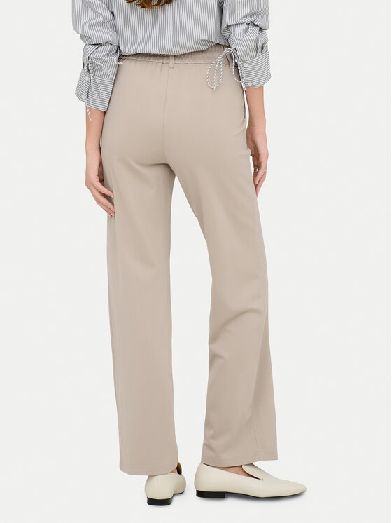 ONLY ONLY Kalhoty z materiálu Poptrash 15341829 Béžová Straight Fit