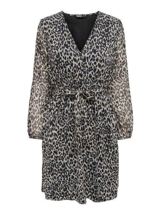 ONLY ONLY Kasdieninė suknelė 15236376 Ruda Regular Fit