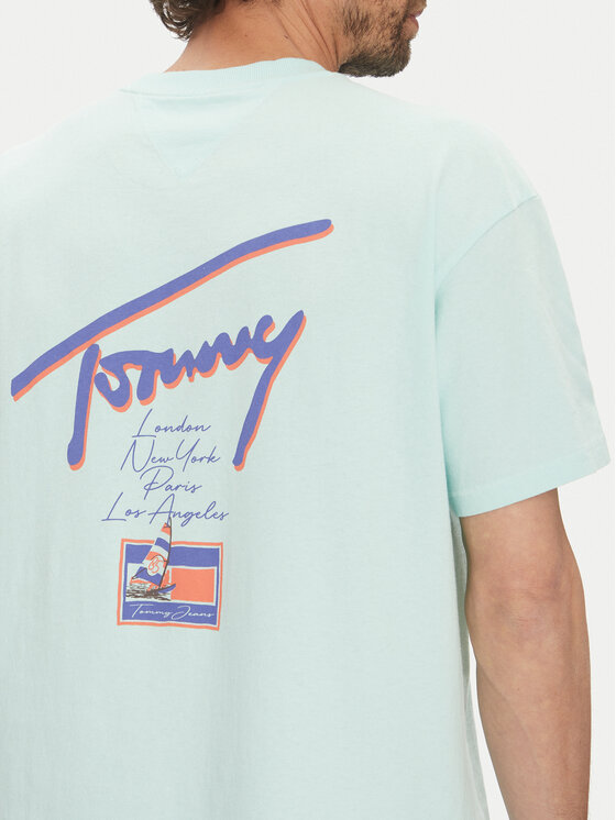 Tommy Jeans Tommy Jeans T-Shirt Faded Graphic DM0DM20768 Zielony Relaxed Fit