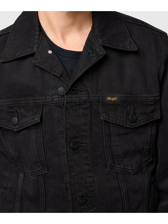 Wrangler Wrangler Kurtka jeansowa 112371439 Czarny Regular Fit