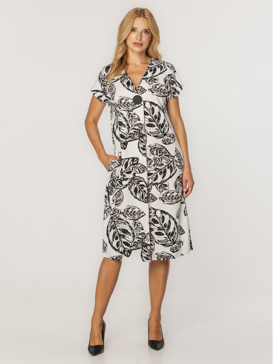 Willsoor Willsoor Sukienka letnia 67820 Biały A-Line Fit