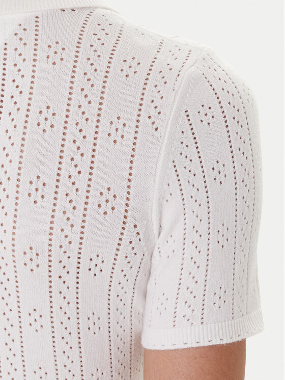 Tommy Jeans Tommy Jeans Плетена рокля Pointelle DW0DW20874 Екрю Slim Fit