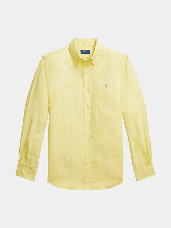 Polo Ralph Lauren Polo Ralph Lauren Πουκάμισο 710968915011 Κίτρινο Slim Fit