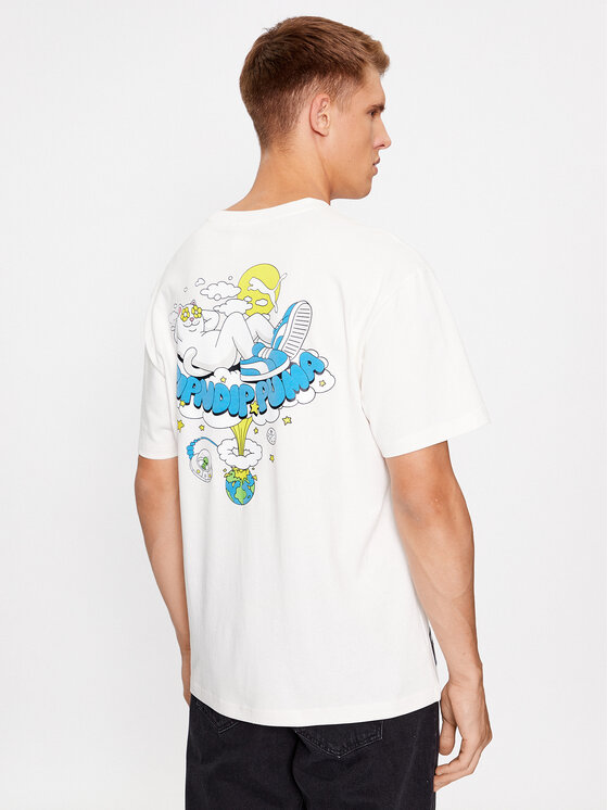 Puma Puma T-krekls Puma X Ripndip 622196 Écru Relaxed Fit