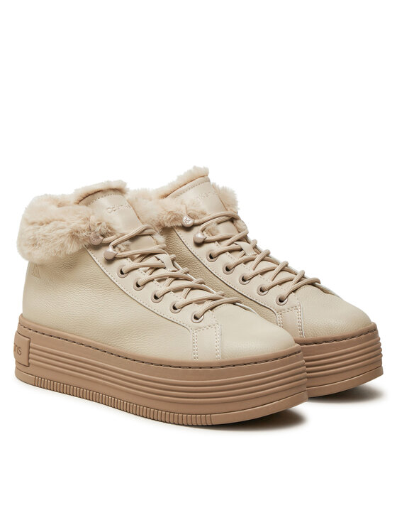 Calvin Klein Jeans Calvin Klein Jeans Čizme Bold Platf Low Laceup Mg YW0YW01590 Bež