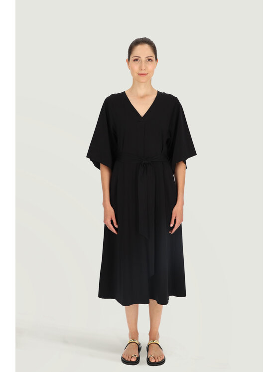 Deni Cler Milano Deni Cler Milano Sukienka letnia T-DC-301D-E2-10-90-1 Czarny Loose Fit