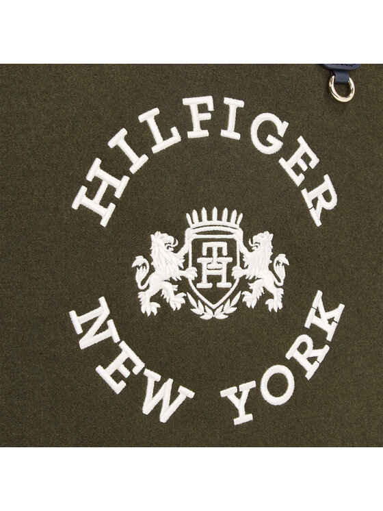 Tommy Hilfiger Tommy Hilfiger Handtasche Iconic Tommy Tote Wool Logo AW0AW15576 Grün