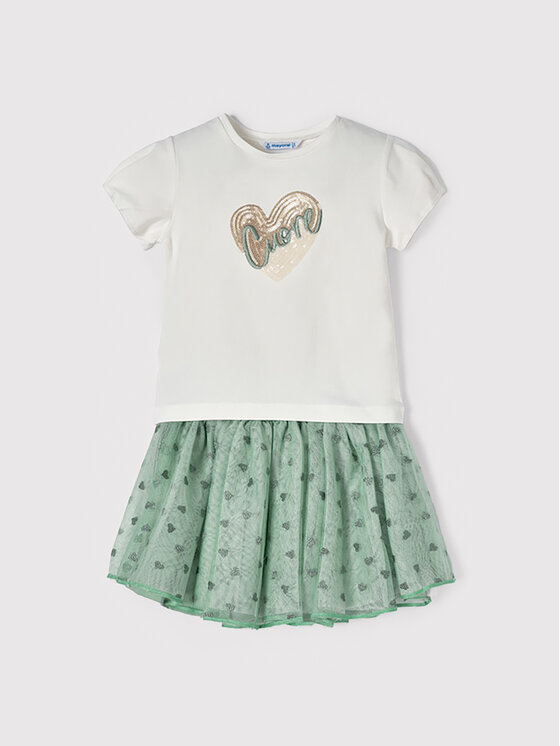 Completo maglietta e gonna 3956 Multicolore