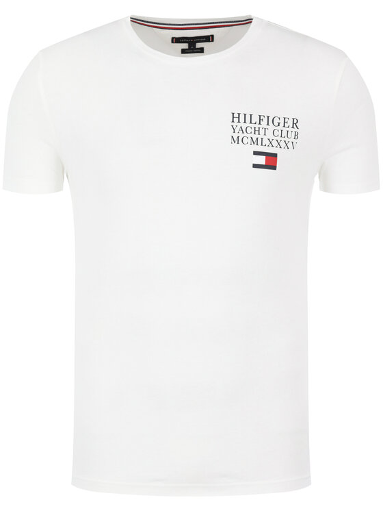 Tommy Hilfiger Tommy Hilfiger T-Shirt Yacht Club Tee MW0MW13347 Weiß Regular Fit
