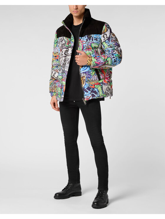 PHILIPP PLEIN PHILIPP PLEIN Vatovaná bunda 14837 Barevná Regular Fit