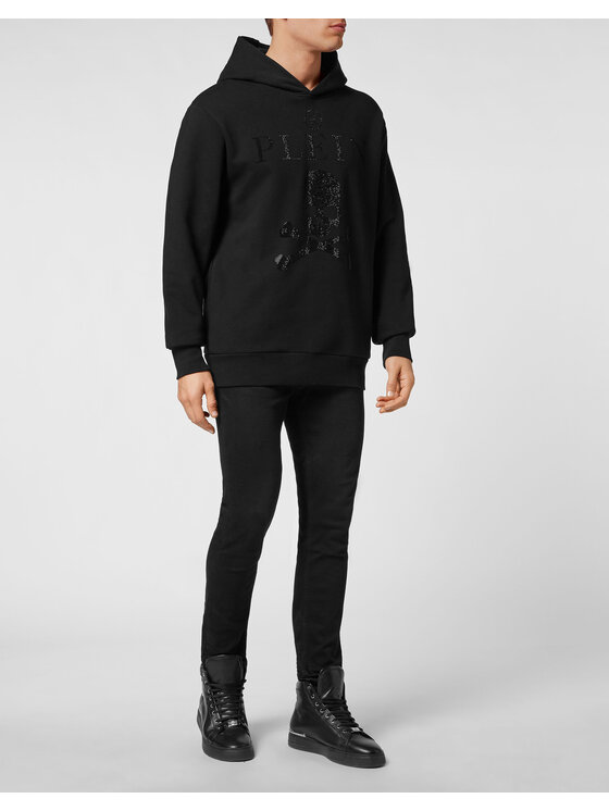 PHILIPP PLEIN PHILIPP PLEIN Mikina 771 Černá Regular Fit