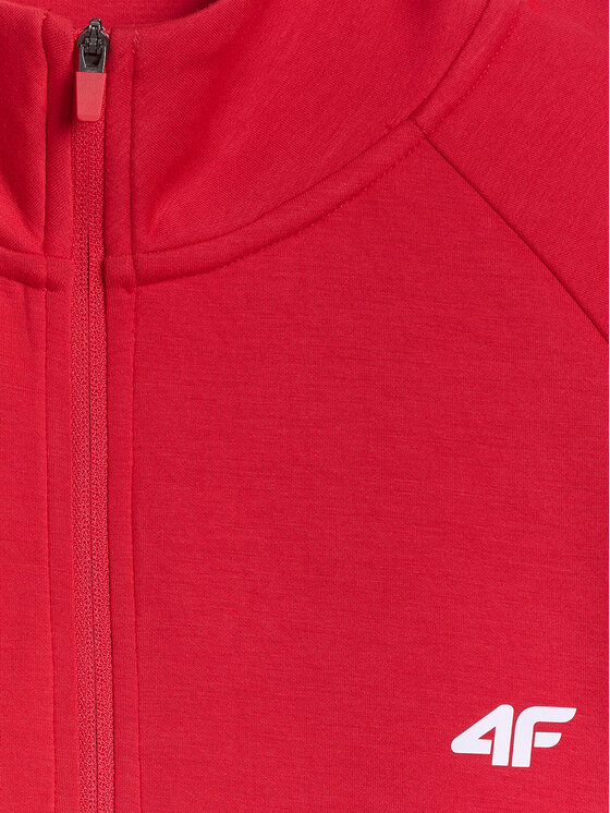 4F 4F Bluza STREFA KIBICA Czerwony Regular Fit