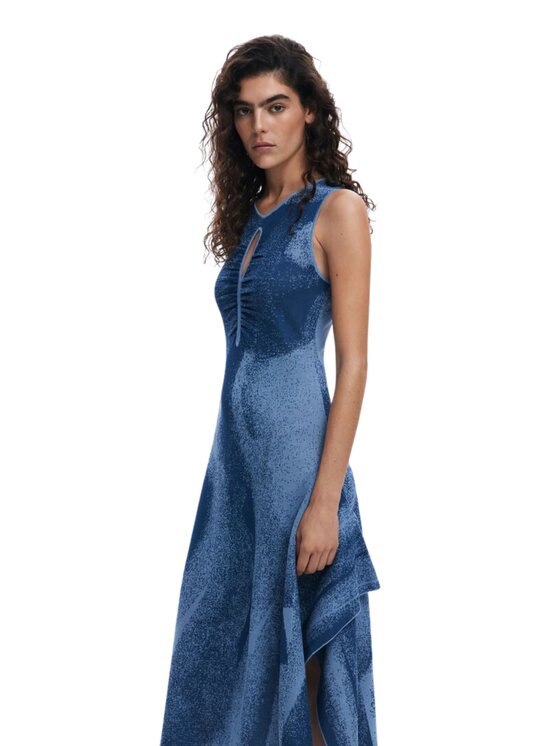 Desigual Desigual Φόρεμα καλοκαιρινό Abito tallin Μπλε Slim Fit