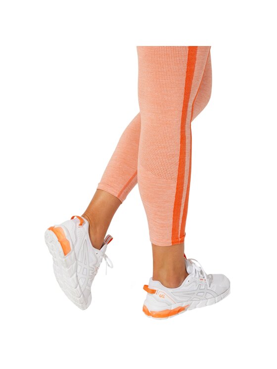 Asics Asics Legginsy Asics W Cropped Logo Seamless Tight Pomarańczowy Slim Fit