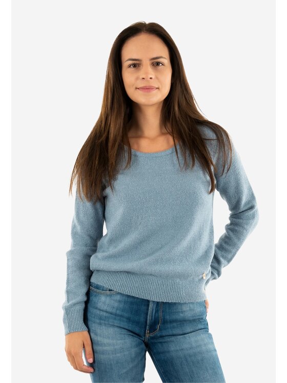 Yes Zee Yes Zee Maglione Maglia donna Celeste Regular Fit