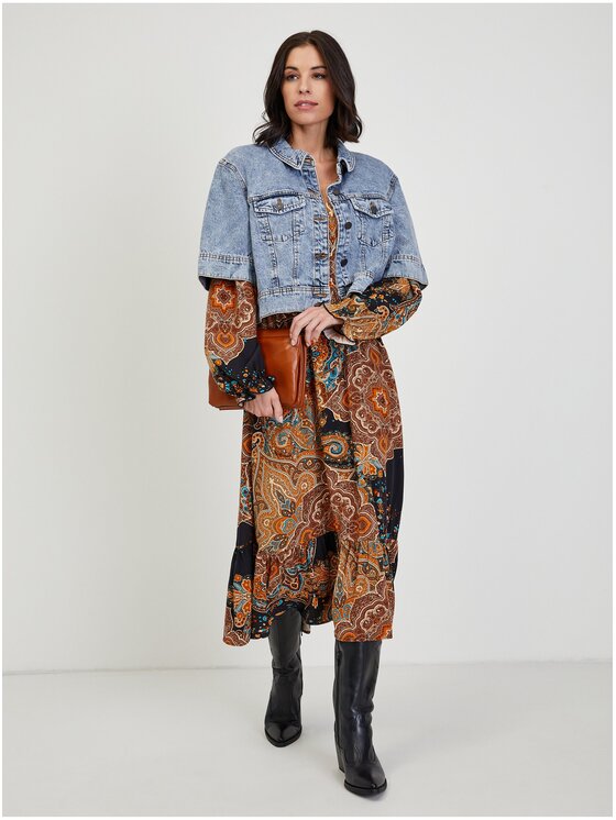 Orsay Orsay Sukienka 471689-142000__42 Brązowy Regular Fit