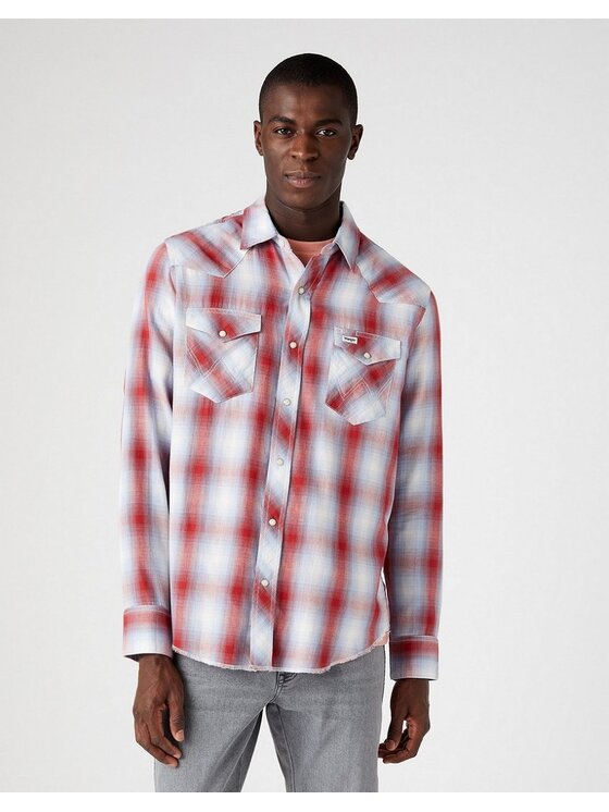 Wrangler Wrangler Koszula LS WESTERN SHIRT Czerwony Regular Fit
