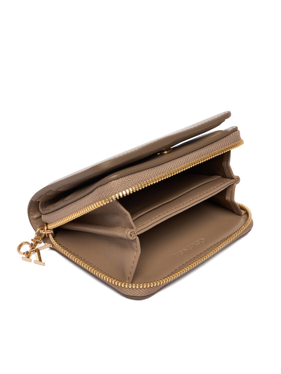 Calvin Klein Calvin Klein Πορτοφόλι Ck Medium Flap Zip Around LV04F1075G Μπεζ