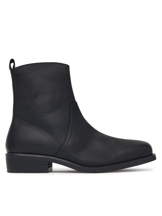 Tommy Hilfiger Tommy Hilfiger Боти Hilfiger Dressy Lth Biker Boot FM0FM06077 Черен
