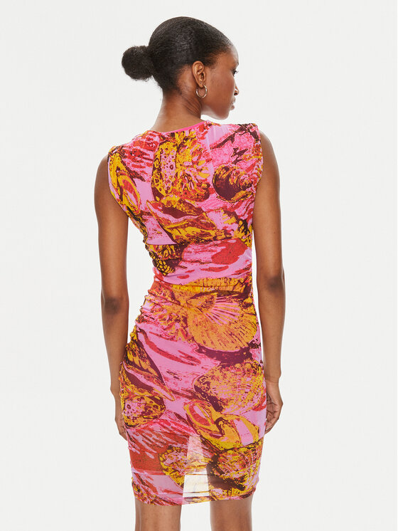 PINKO Pinko Cocktail obleka Androgeo Abito 103224 A1OB Roza Slim Fit