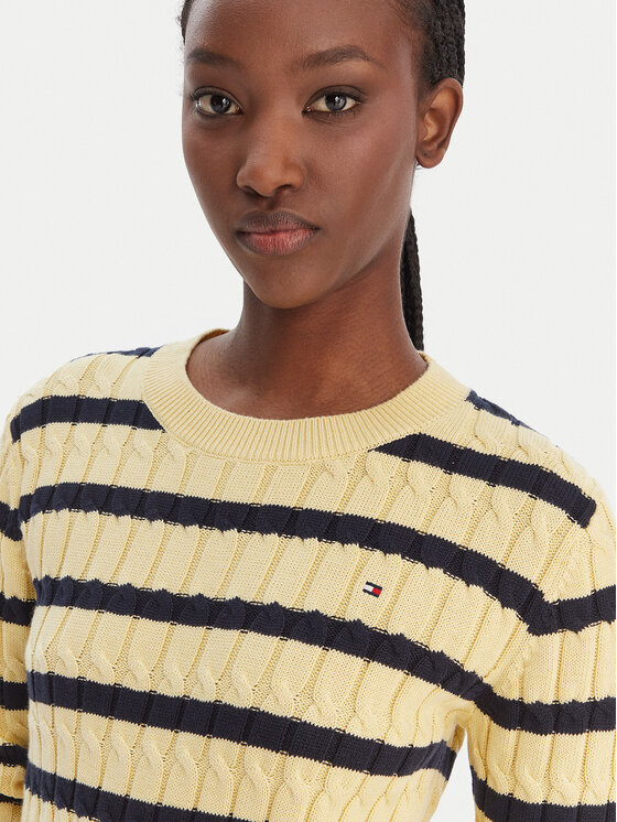 Tommy Hilfiger Tommy Hilfiger Sveter WW0WW47644 Žltá Regular Fit