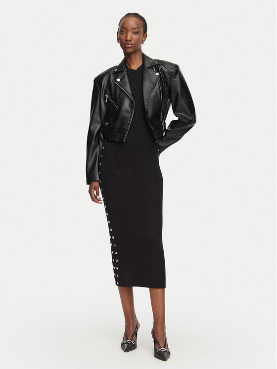 KARL LAGERFELD KARL LAGERFELD Μπουφάν από απομίμηση δέρματος B3W14008 Μαύρο Regular Fit