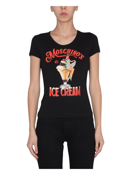 LOVE MOSCHINO LOVE MOSCHINO T-shirt ea0709 Nero Regular Fit