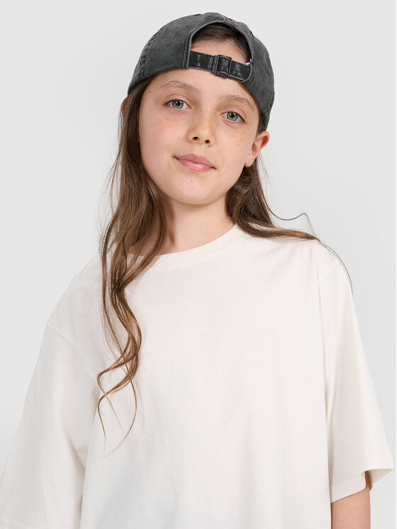 4F 4F T-Shirt BASIC+ Biały Oversize