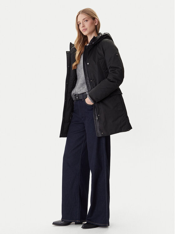 Tommy Hilfiger Tommy Hilfiger Parka WW0WW46533 Fekete Relaxed Fit