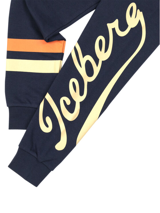 Iceberg Iceberg Spodnie dresowe PFICE3106J Granatowy Regular Fit