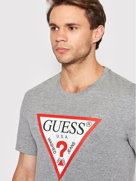 Guess Guess T-shirt M2YI71 I3Z11 Siva Slim Fit