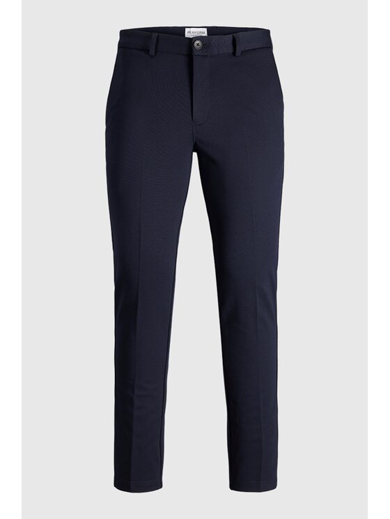 TeeShoppen TeeShoppen Spodnie garniturowe 'Perform Collection' Granatowy Slim Fit