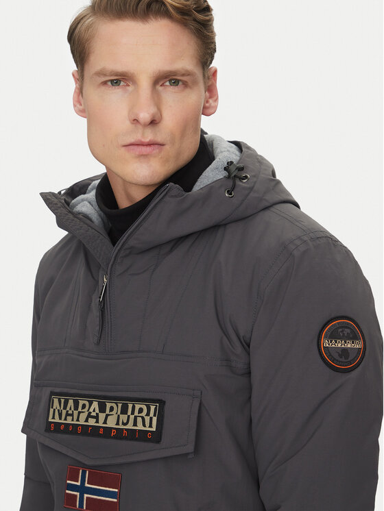 Napapijri Napapijri Anorak Rainforest Pocket 2 NP0A4GMD Grau Regular Fit