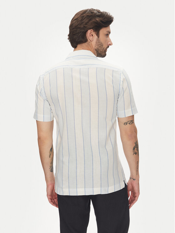 Lindbergh Lindbergh Cămașă 30-203419 Albastru celest Relaxed Fit
