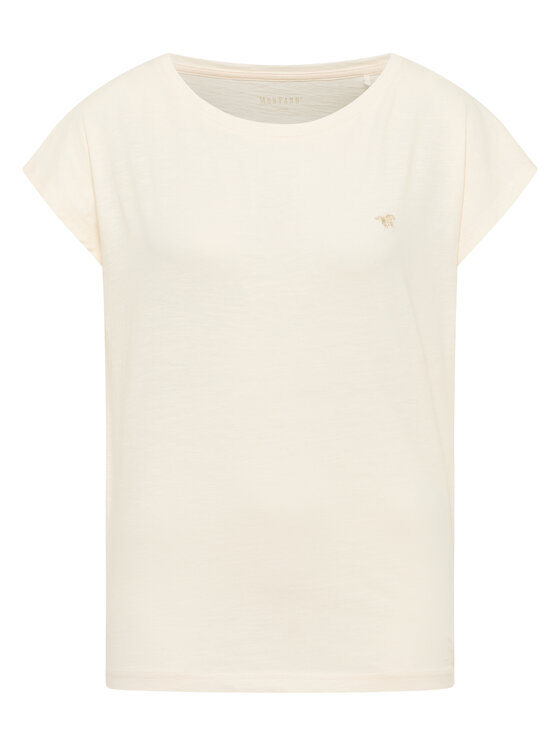 Mustang Mustang T-Shirt Style Lesley Biały Regular Fit