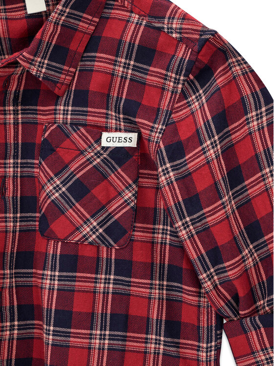Guess Guess Риза L6BH02 W4107 Червен Regular Fit