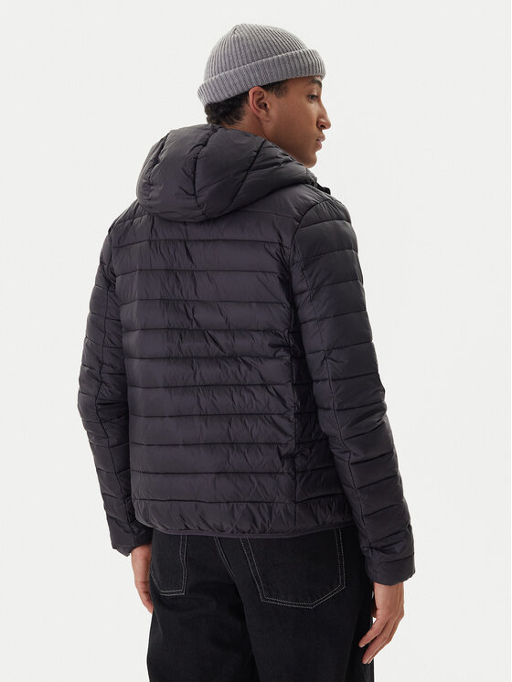 Kappa Kappa Μπουφάν μεταβατικό Logo Astrom 34243TW Μαύρο Slim Fit