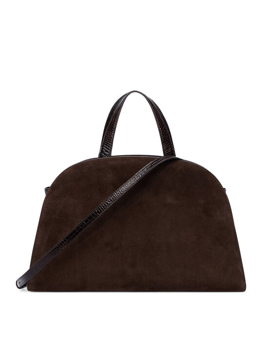 Tory Burch Tory Burch Táska Romy Suede Bauletto 183363 Sötétbarna
