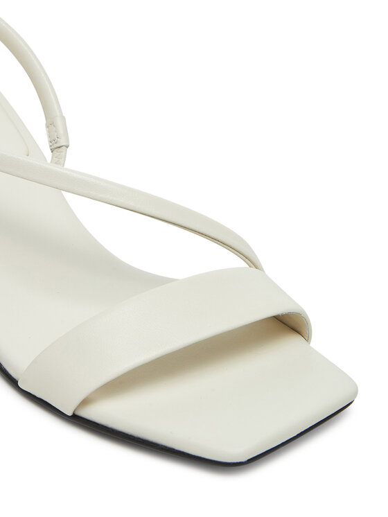 Calvin Klein Calvin Klein Sandały Heel Sandal 50 Squared Lth HW0HW02534 Biały