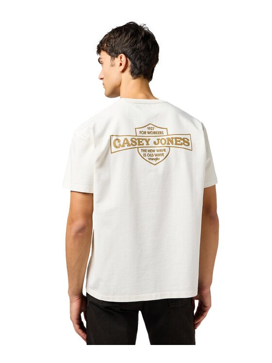 Wrangler Wrangler T-Shirt Casey Jones Graphic Tee Biały Relaxed Fit