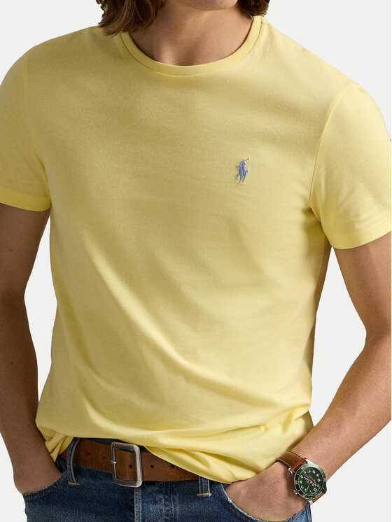 Polo Ralph Lauren Polo Ralph Lauren T-Shirt 710671438414 Κίτρινο Slim Fit