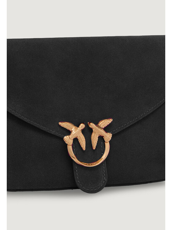 PINKO PINKO Borsetta LOVE SATCHEL MINI SUEDE Nero