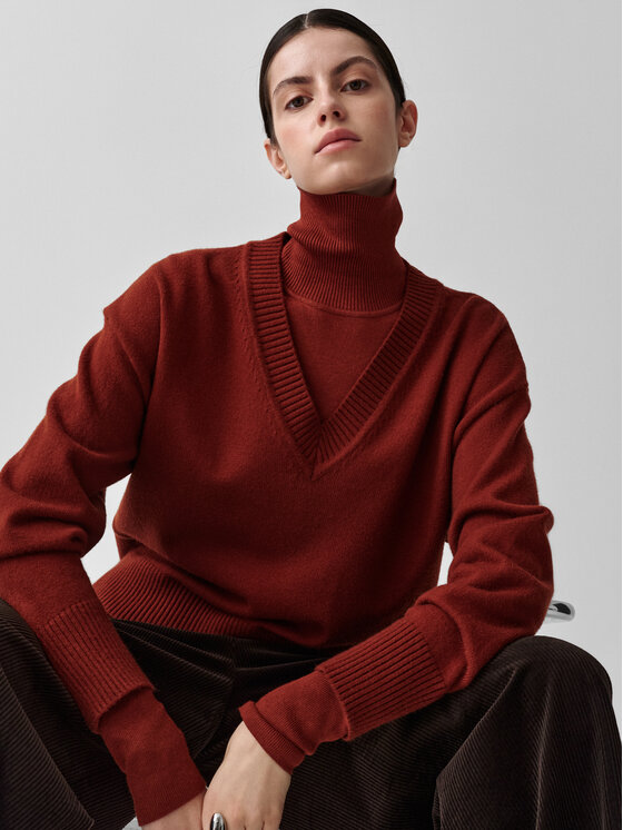 TATUUM TATUUM Sweter ELNERKA Czerwony Classic Fit