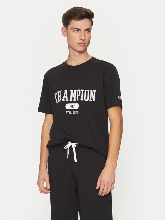 Champion T-krekls 220432 Melns Regular Fit