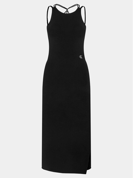 Calvin Klein Jeans Calvin Klein Jeans Kasdieninė suknelė Tie Detail J20J223050 Juoda Slim Fit