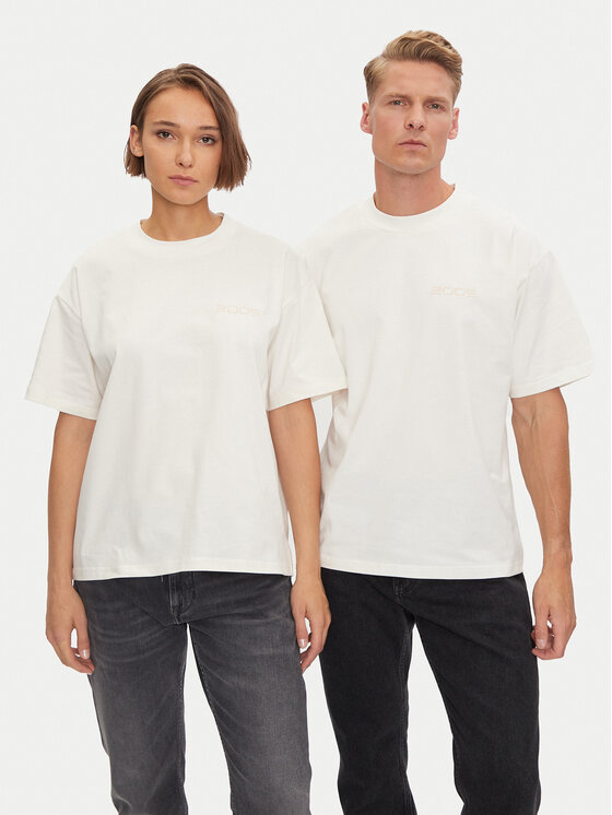 2005 2005 Tricou Unisex Uniform Écru Loose Fit