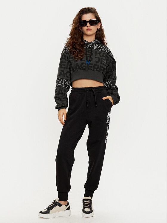 Karl Lagerfeld Jeans Karl Lagerfeld Jeans Spodnie dresowe A1W10058 Czarny Regular Fit